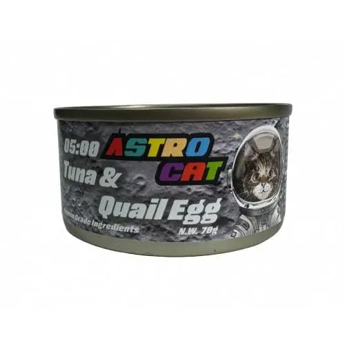 ASTRO CAT 無穀物肉絲  Tuna & Quail Egg 鵪鶉蛋+吞拿魚 70g